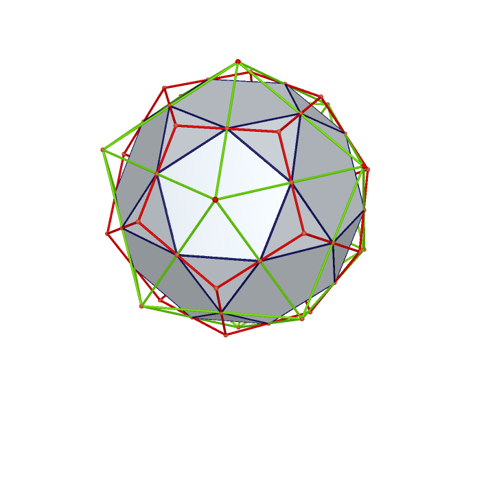 Intersection of Dodecahedron and icosahedron is icosidodecahedron